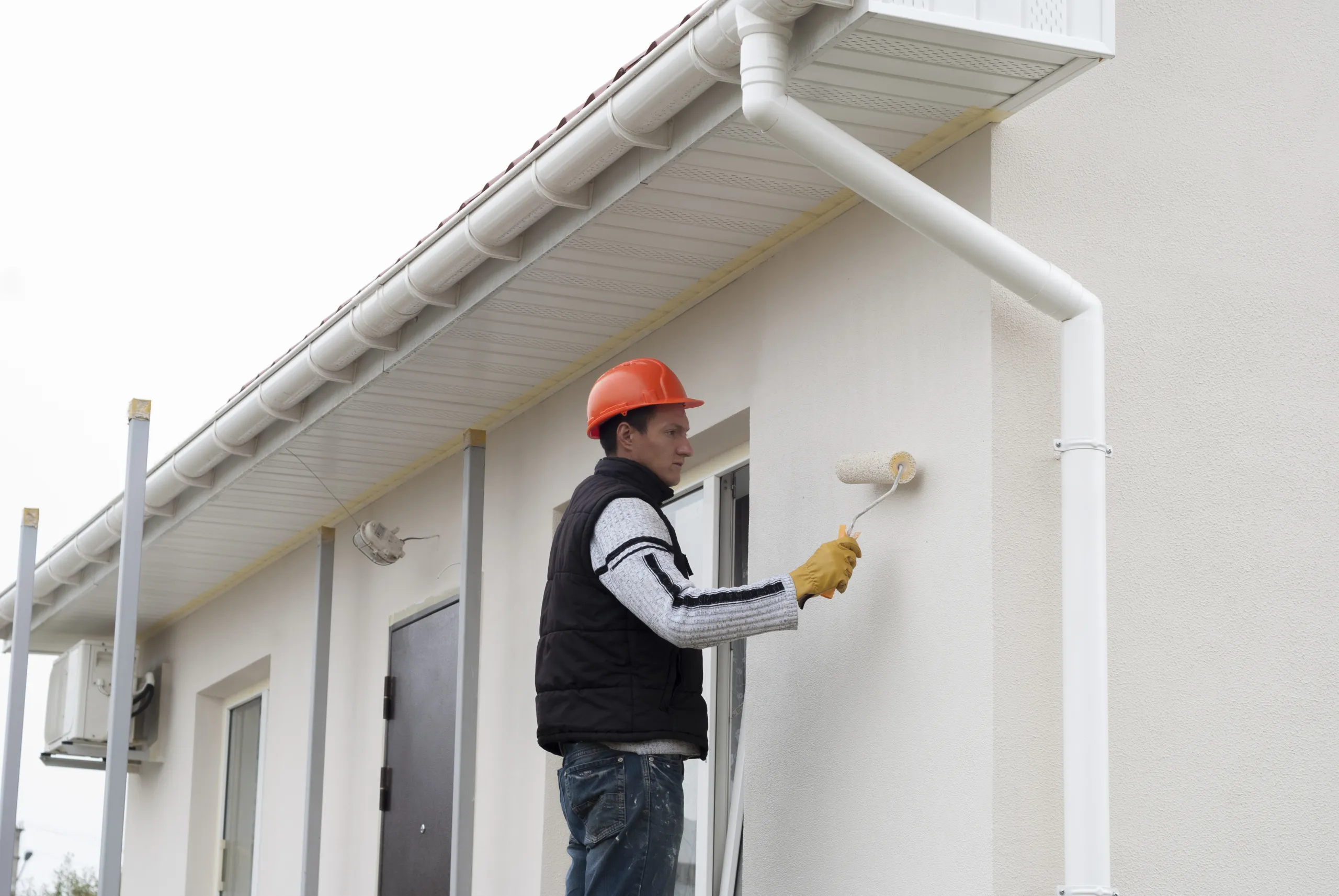 peinture murale, ravalement avec isolation, avec sablage, hydrofuge